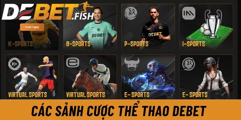 Thể thao 2 Các sảnh cược thể thao tại DEBET nổi bật